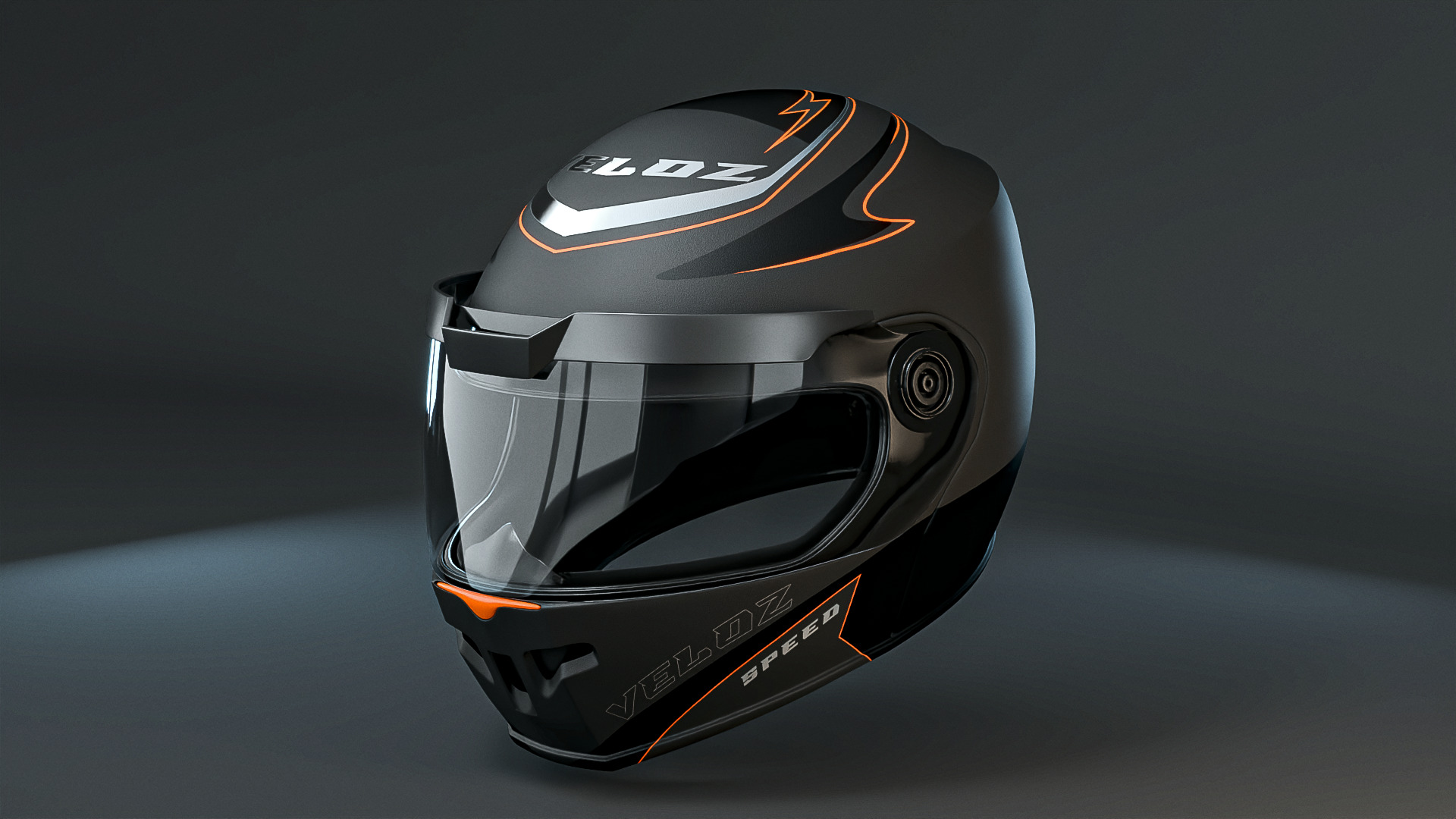 Black Helmet - Maya File - Blender File - FBX - OBJ 3D model_3