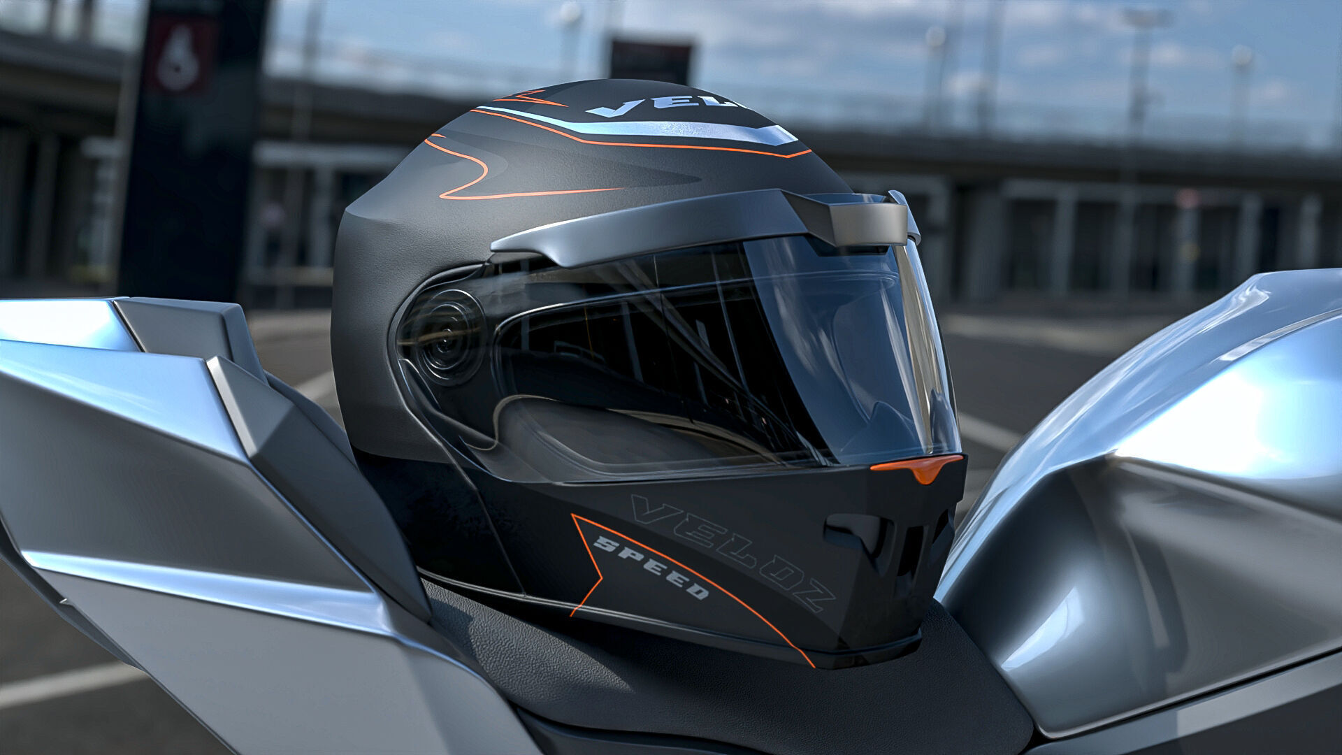 Black Helmet - Maya File - Blender File - FBX - OBJ 3D model_4