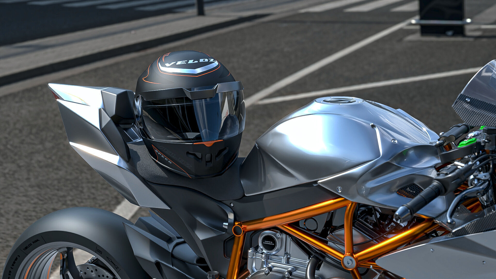 Black Helmet - Maya File - Blender File - FBX - OBJ 3D model_8