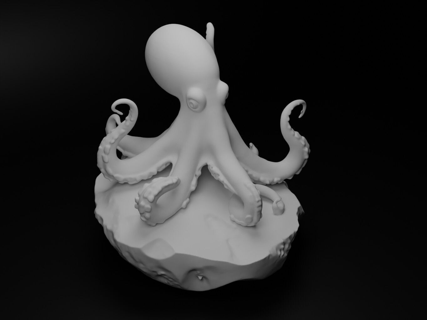 Octopus Animal Figure 3D print model_2