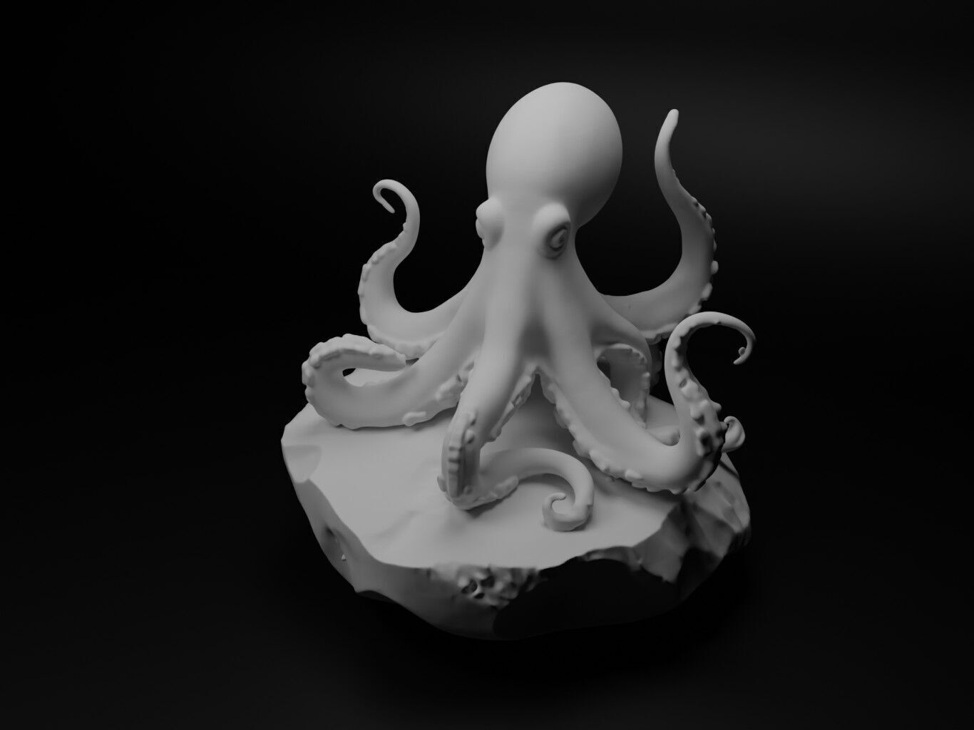 Octopus Animal Figure 3D print model_1