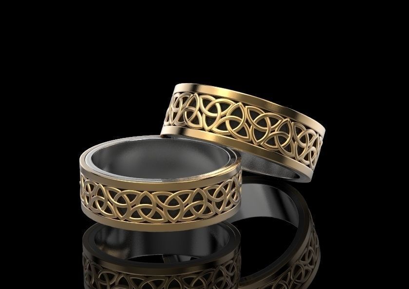 Wedding ring love the pair Free 3D print model Free low-poly 3D model_1