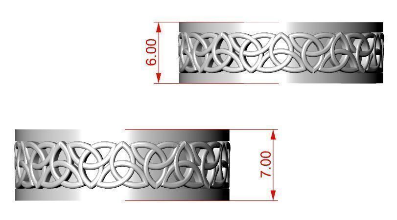 Wedding ring love the pair Free 3D print model Free low-poly 3D model_5