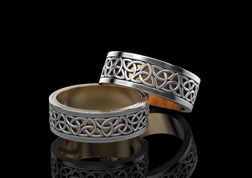 Wedding ring love the pair Free 3D print model Free low-poly 3D model_2