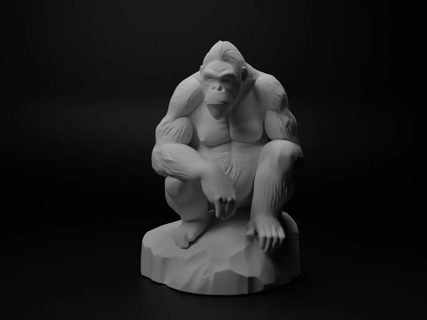 Orangutan Animal Figure 3D print model_0