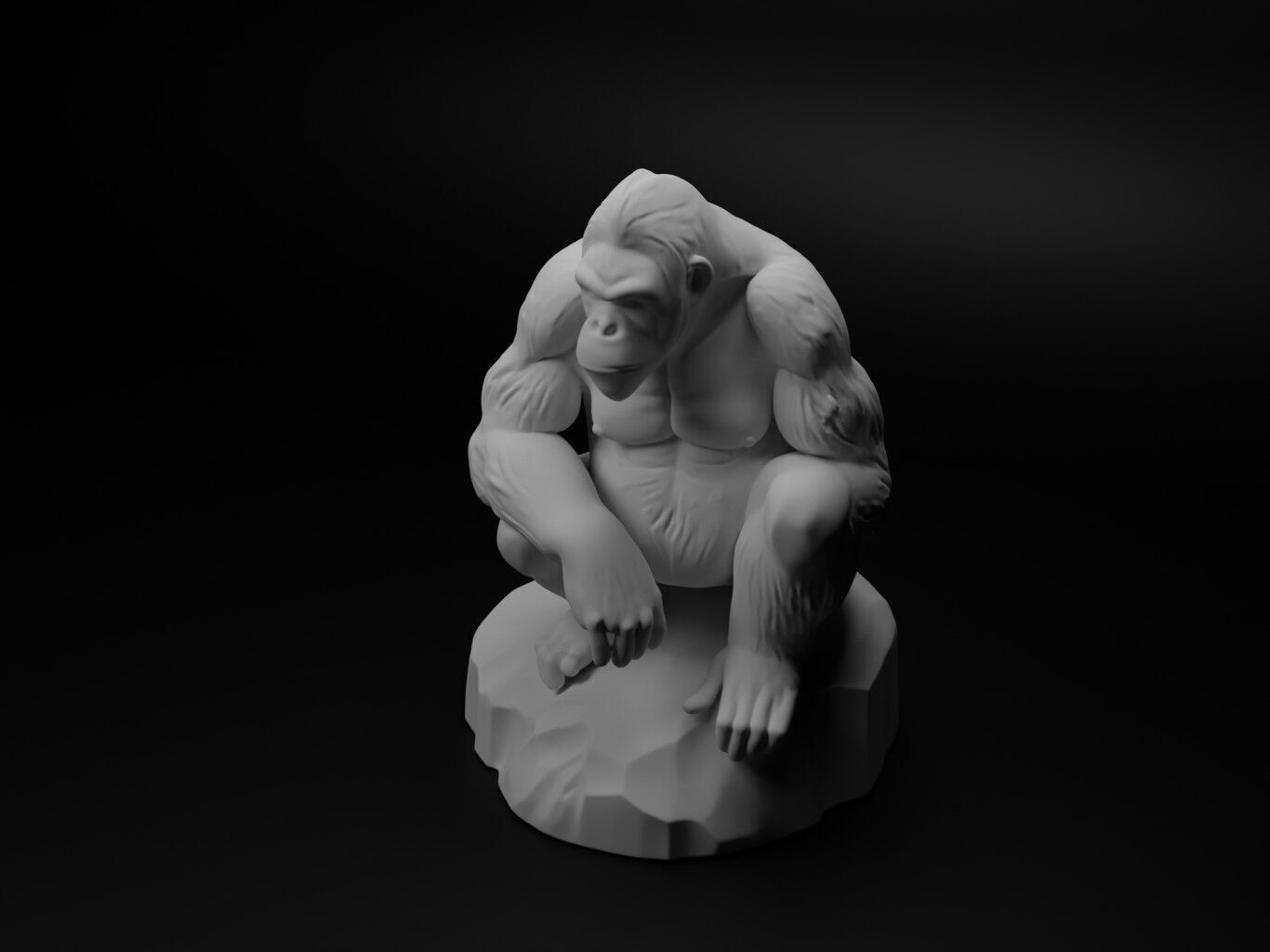 Orangutan Animal Figure 3D print model_1