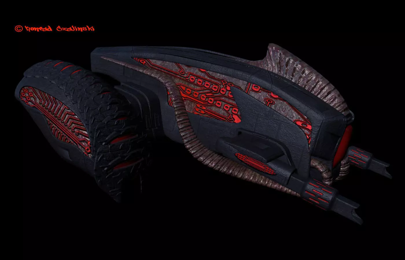 Alien Fightership 3D model_0