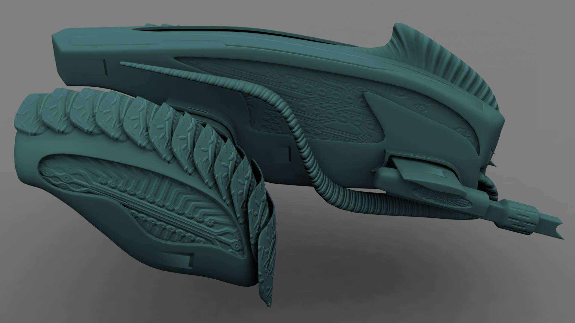Alien Fightership 3D model_5