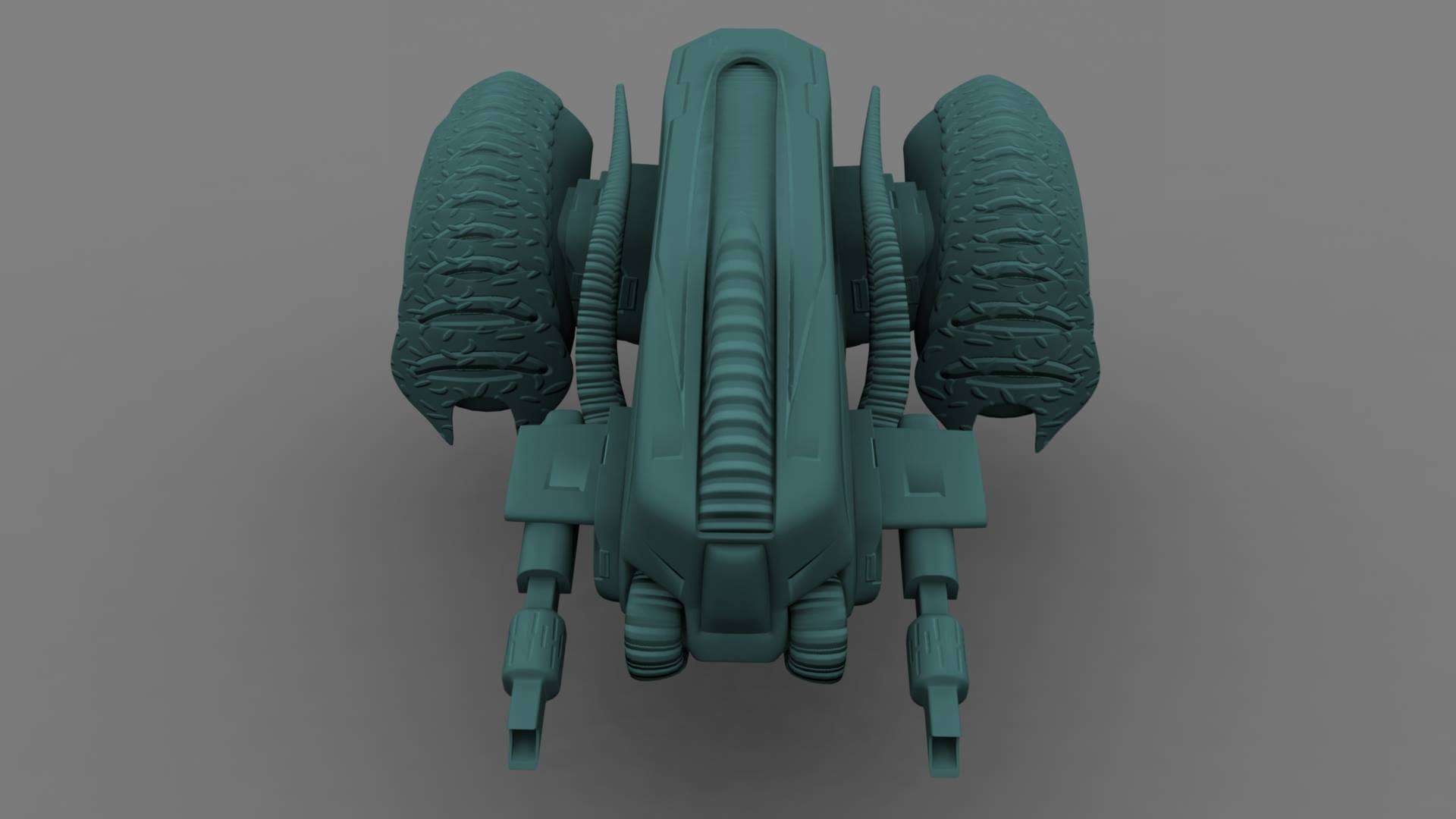 Alien Fightership 3D model_4