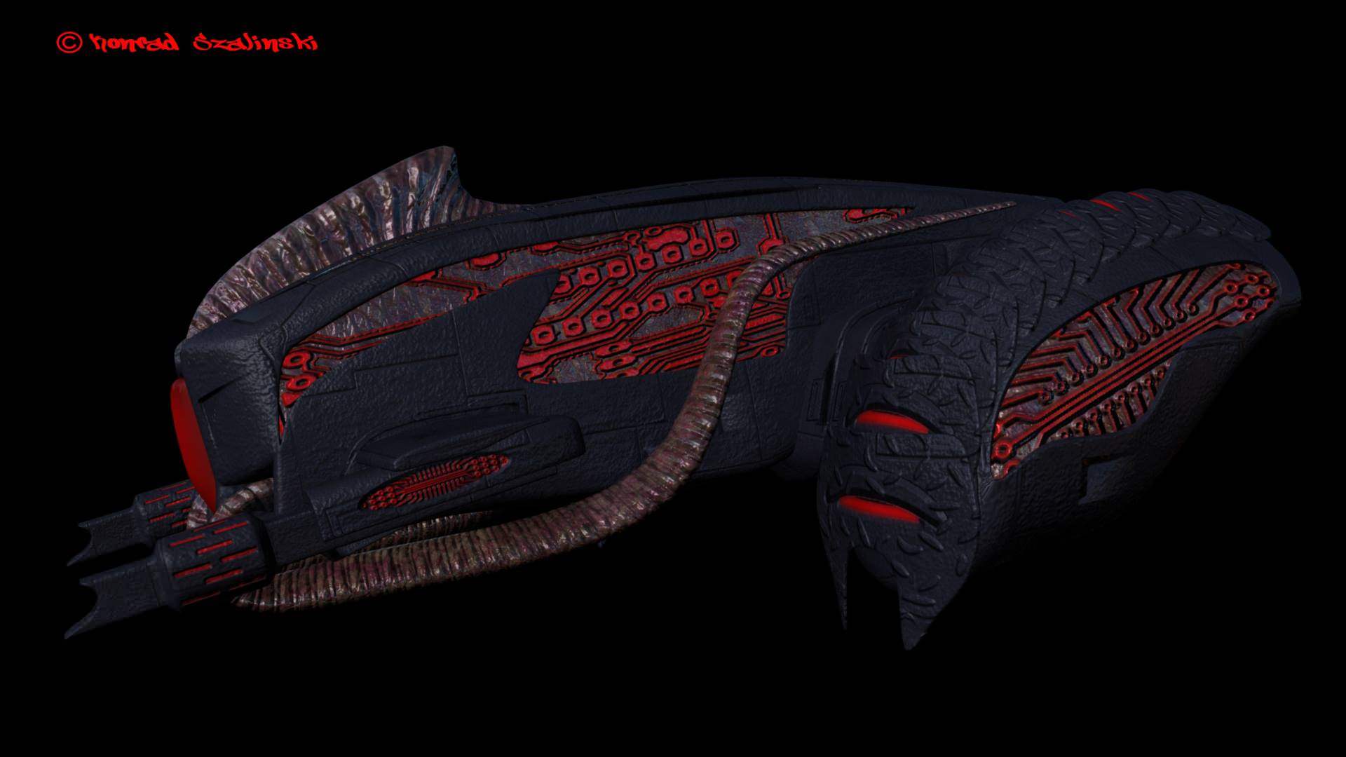 Alien Fightership 3D model_2