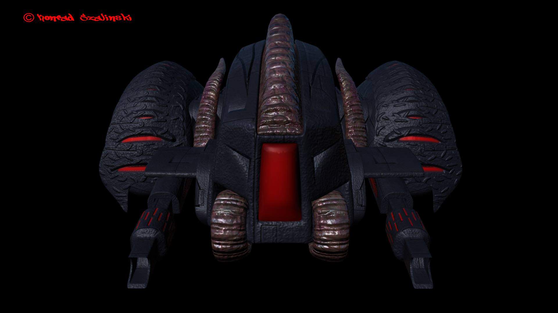 Alien Fightership 3D model_1