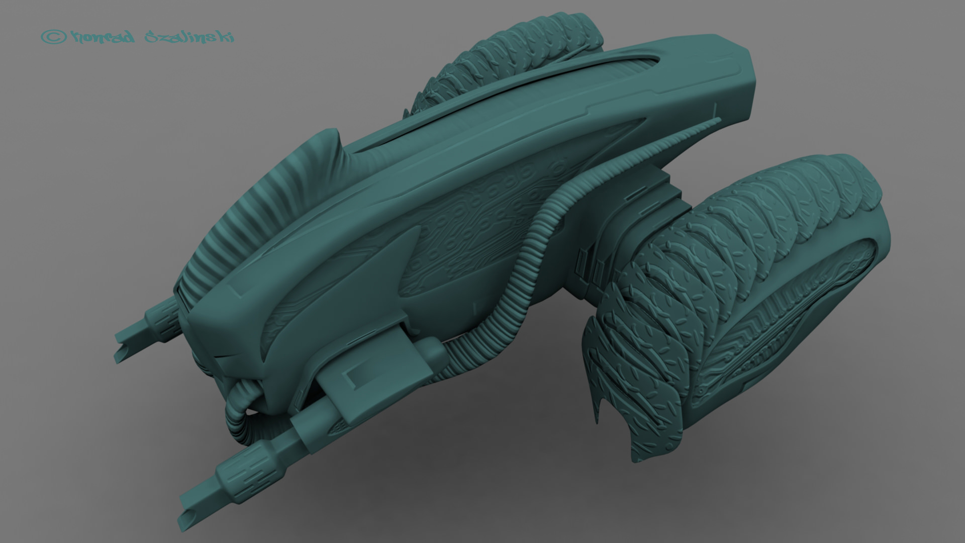 Alien Fightership 3D model_3