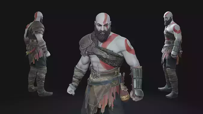 Kratos Animation-Ready Spartan Warrior