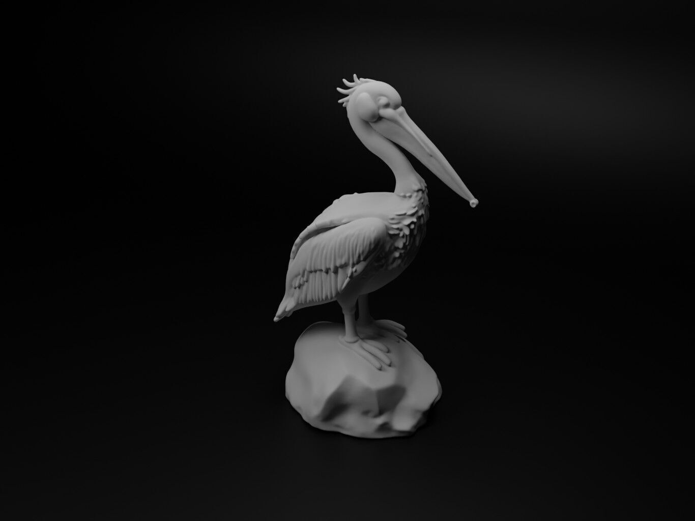 Pelican Animal Figure 3D print model_1