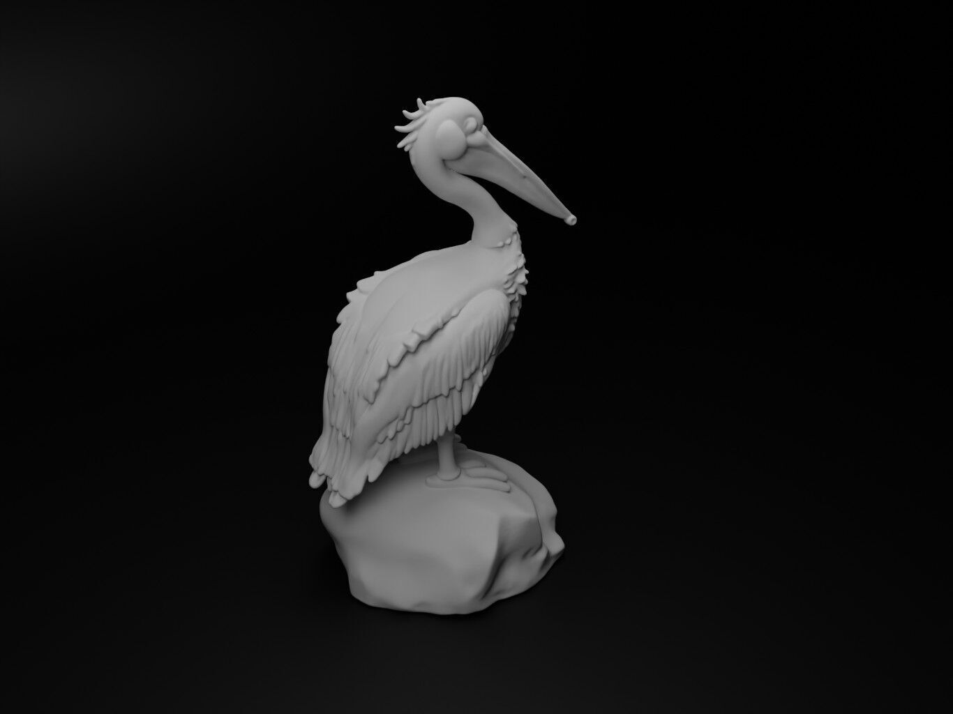 Pelican Animal Figure 3D print model_2