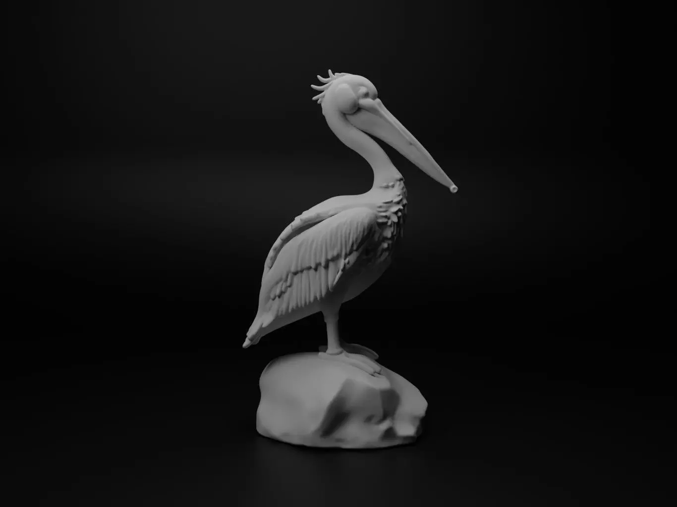 Pelican Animal Figure 3D print model_0
