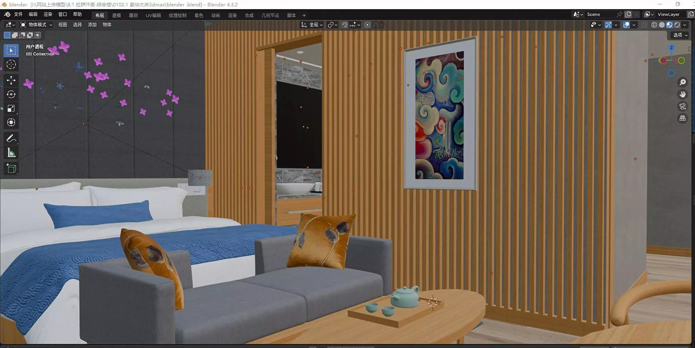 Hotel Room 3D model_5
