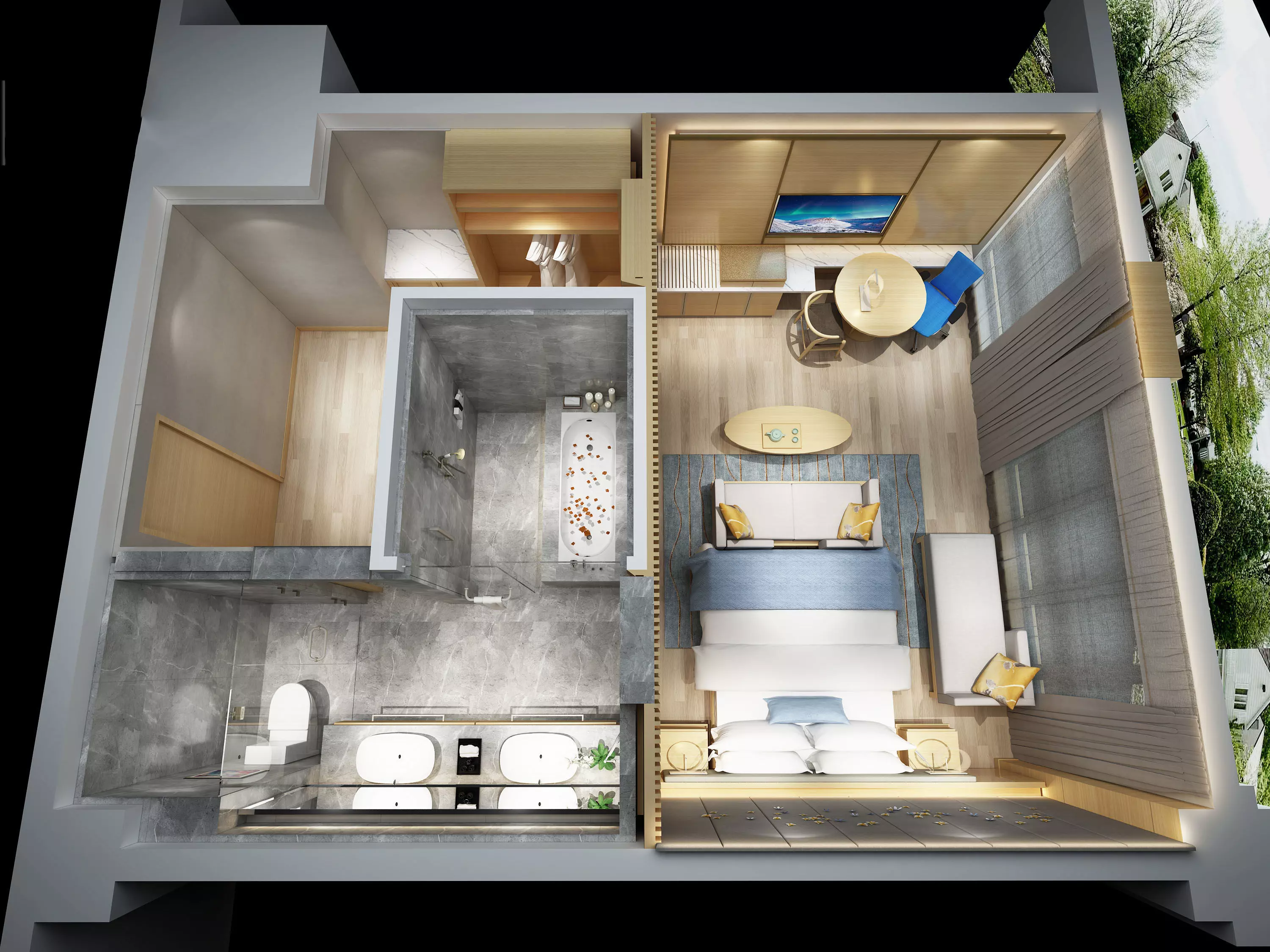 Hotel Room 3D model_2