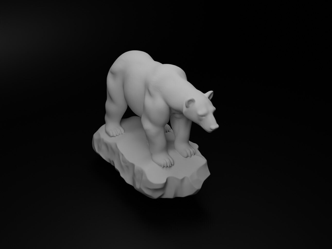 Polar bear Animal Figure 3D print model_2
