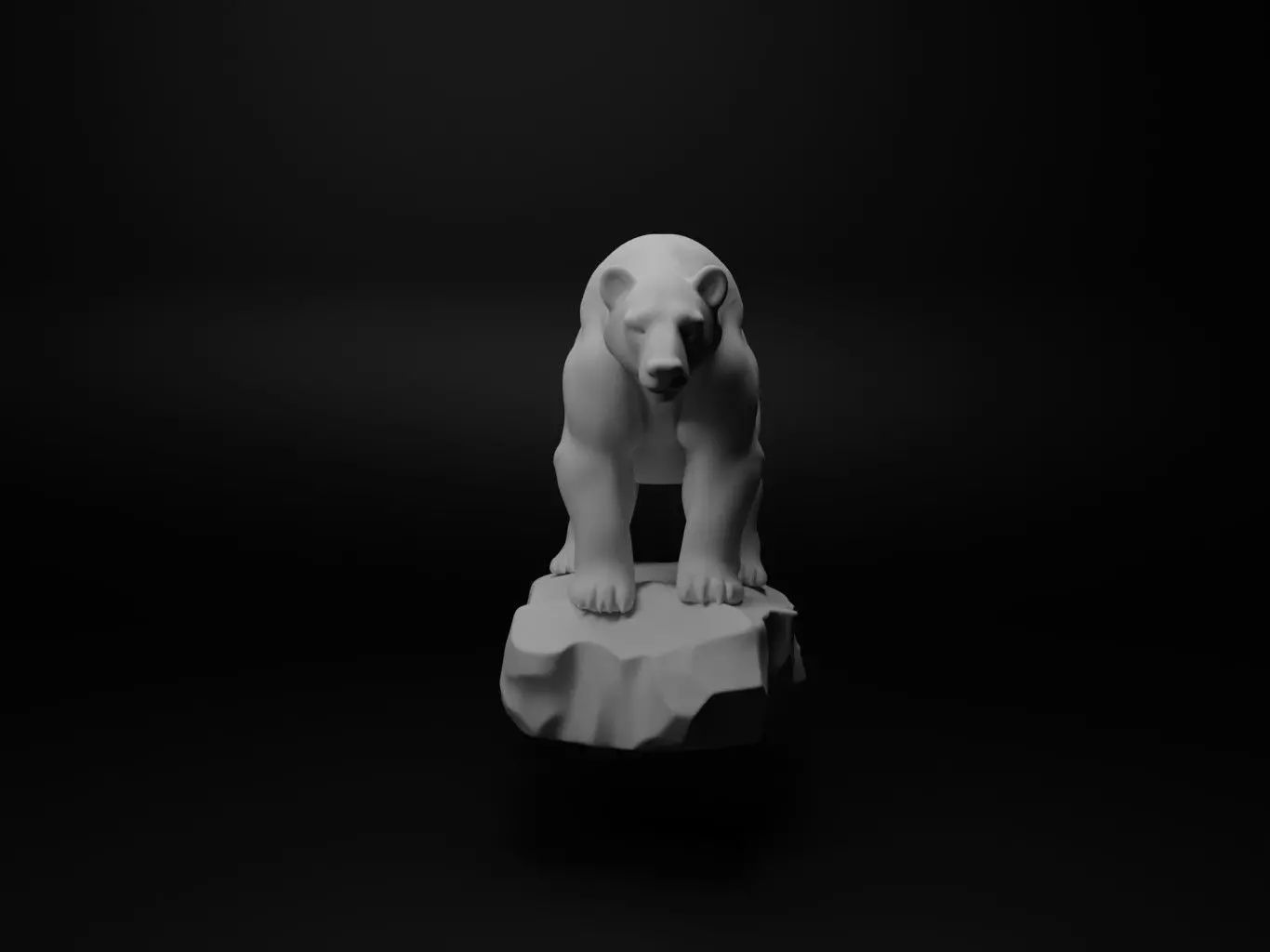 Polar bear Animal Figure 3D print model_0