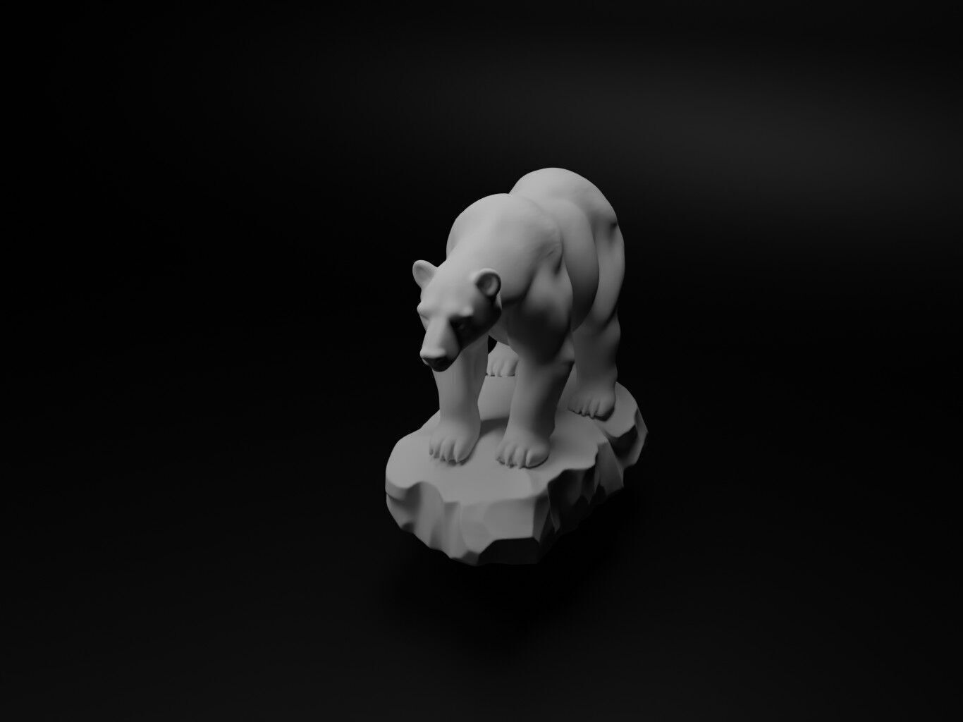 Polar bear Animal Figure 3D print model_1