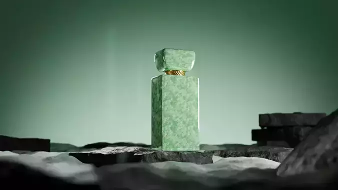 Blender Luxury Perfume Bottle 3D Realistic Render Setup Low-poly 3D model