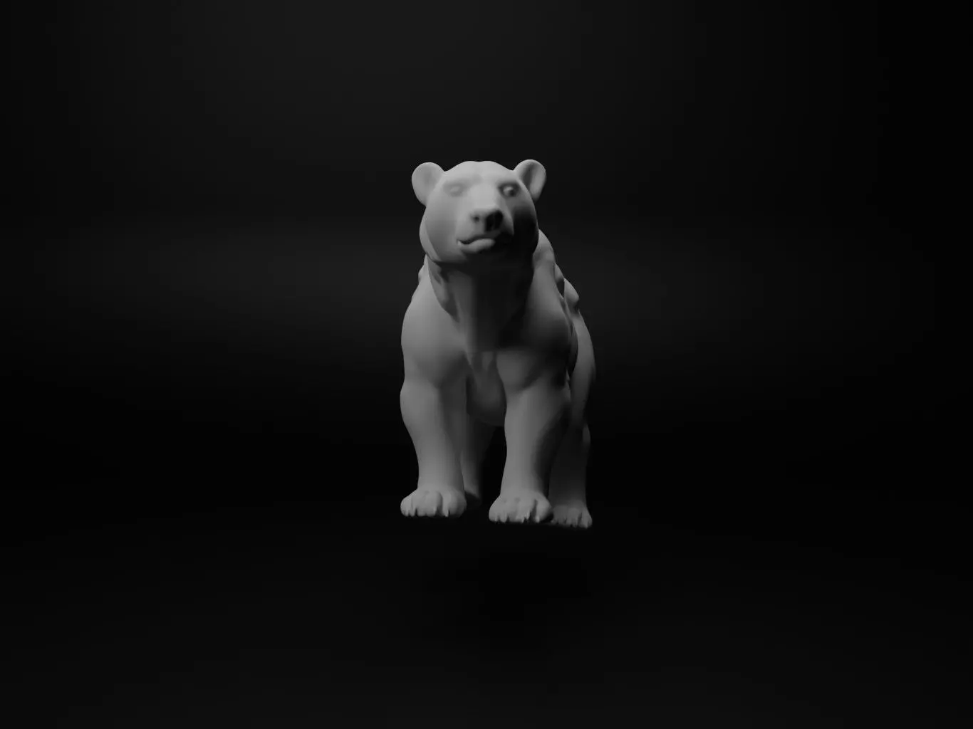 Polar bear Animal Figure 3D print model_0