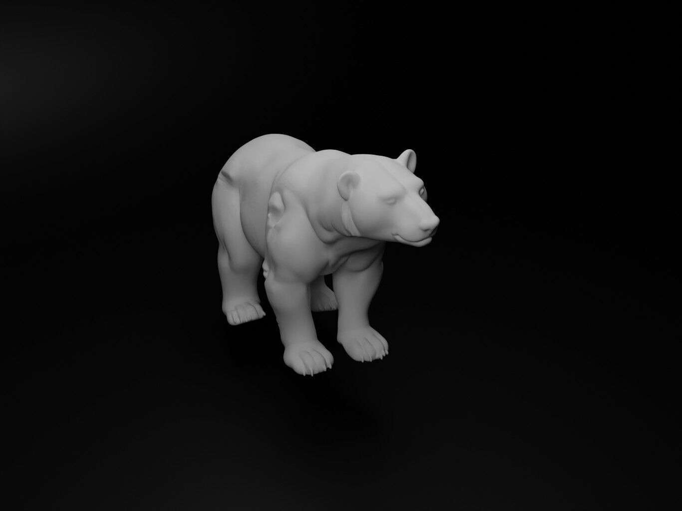 Polar bear Animal Figure 3D print model_2