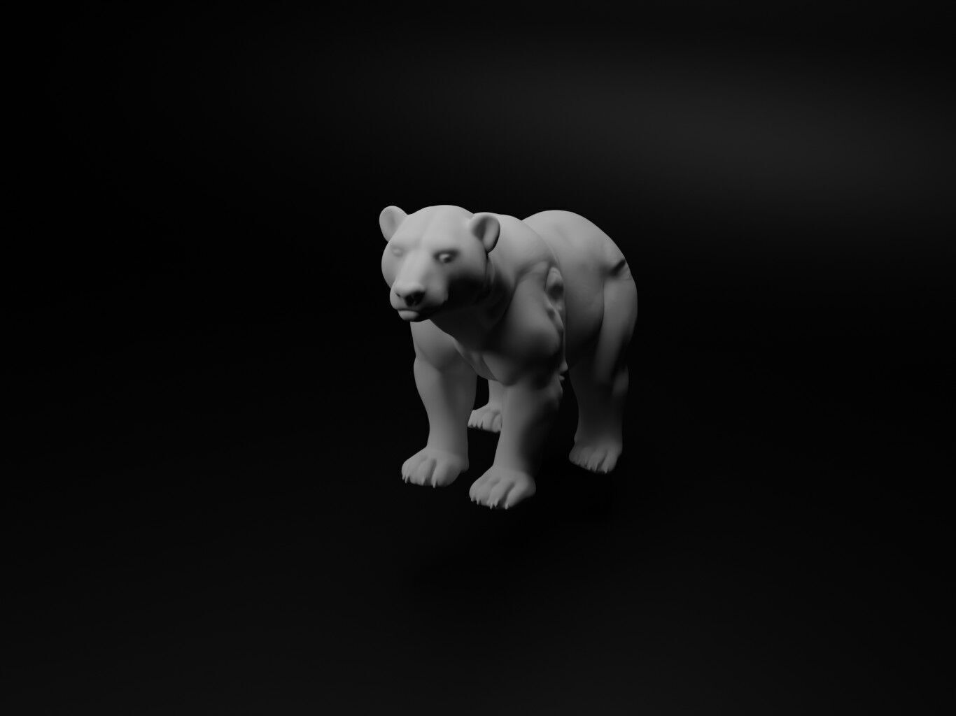 Polar bear Animal Figure 3D print model_1