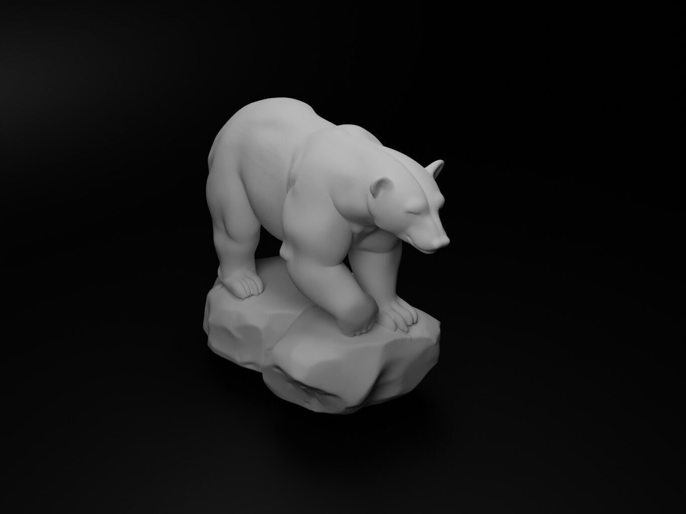 Polar bear Animal Figure 3D print model_2