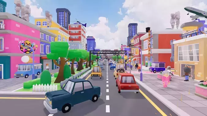 Cartoon City Massive Pack Low-poly 3D model