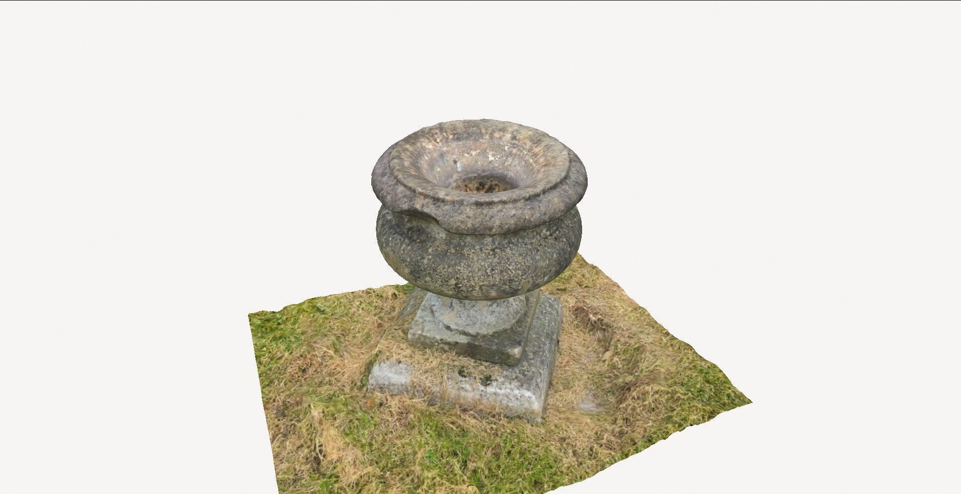 Stone Urn 1 3D model_2