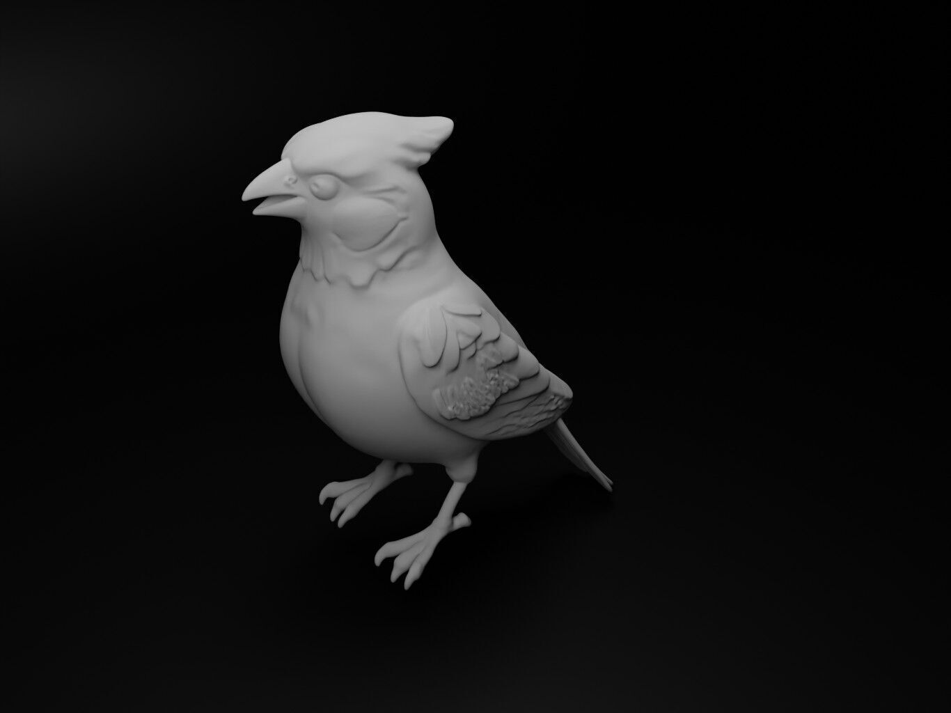 Red cardinal Animal Figure 3D print model_2