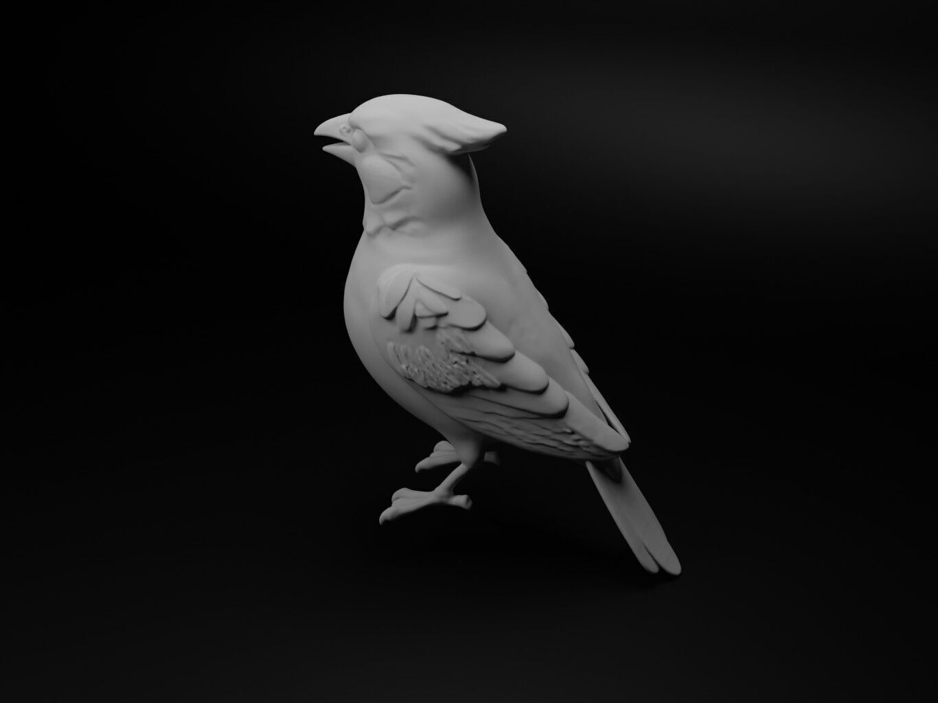 Red cardinal Animal Figure 3D print model_1