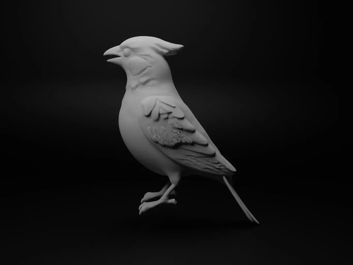 Red cardinal Animal Figure 3D print model_0