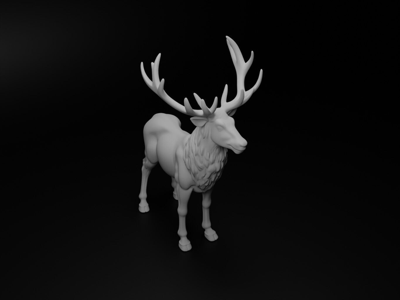 Reindeer Animal Figure 3D print model_2