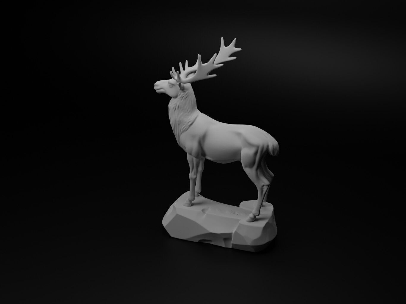 Reindeer Animal Figure 3D print model_1