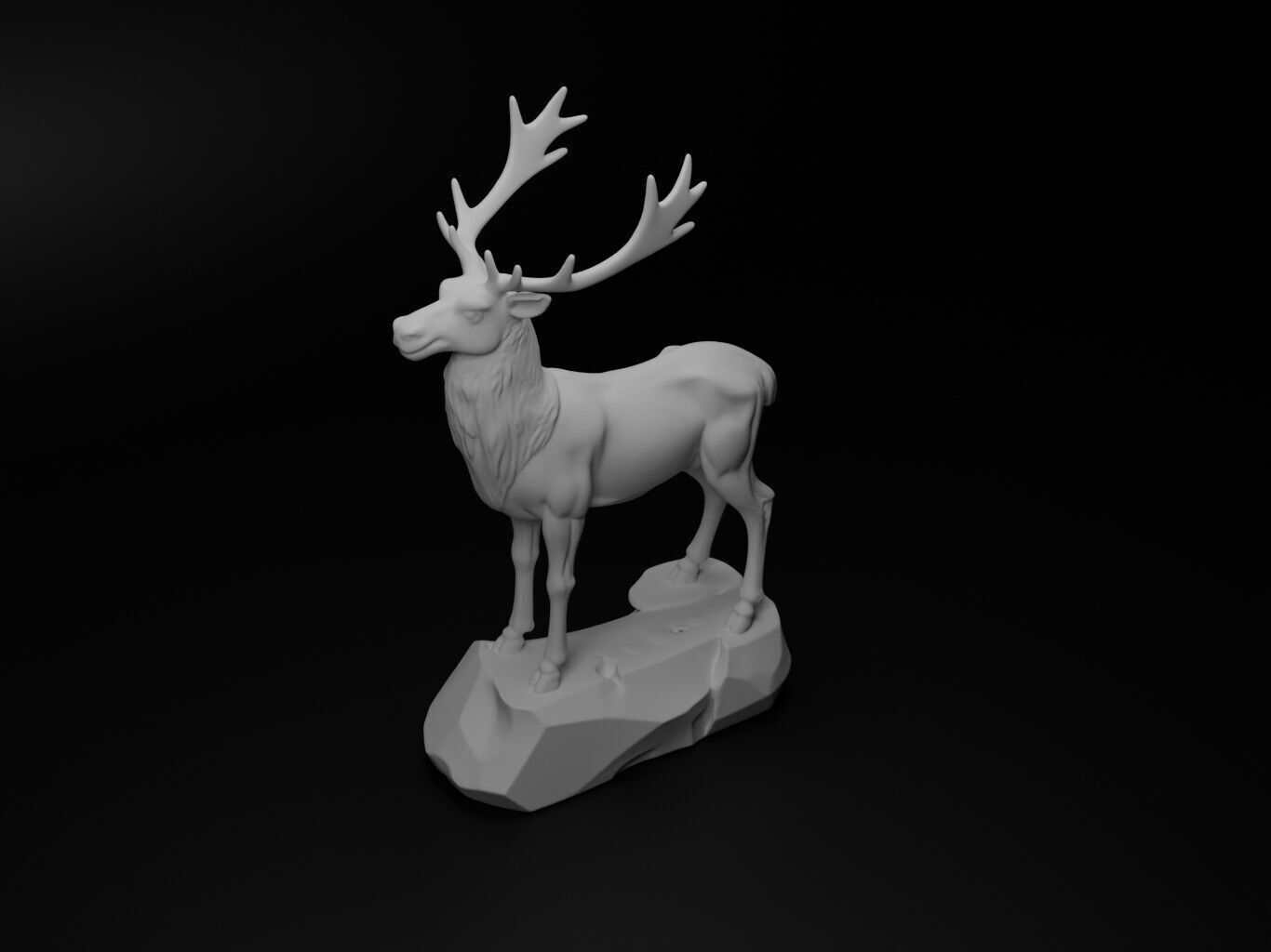 Reindeer Animal Figure 3D print model_2
