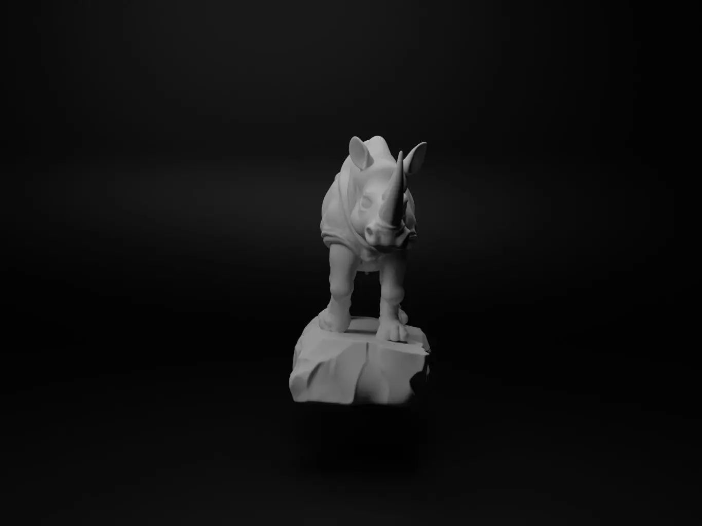 Rhinoceros Animal Figure 3D print model_0