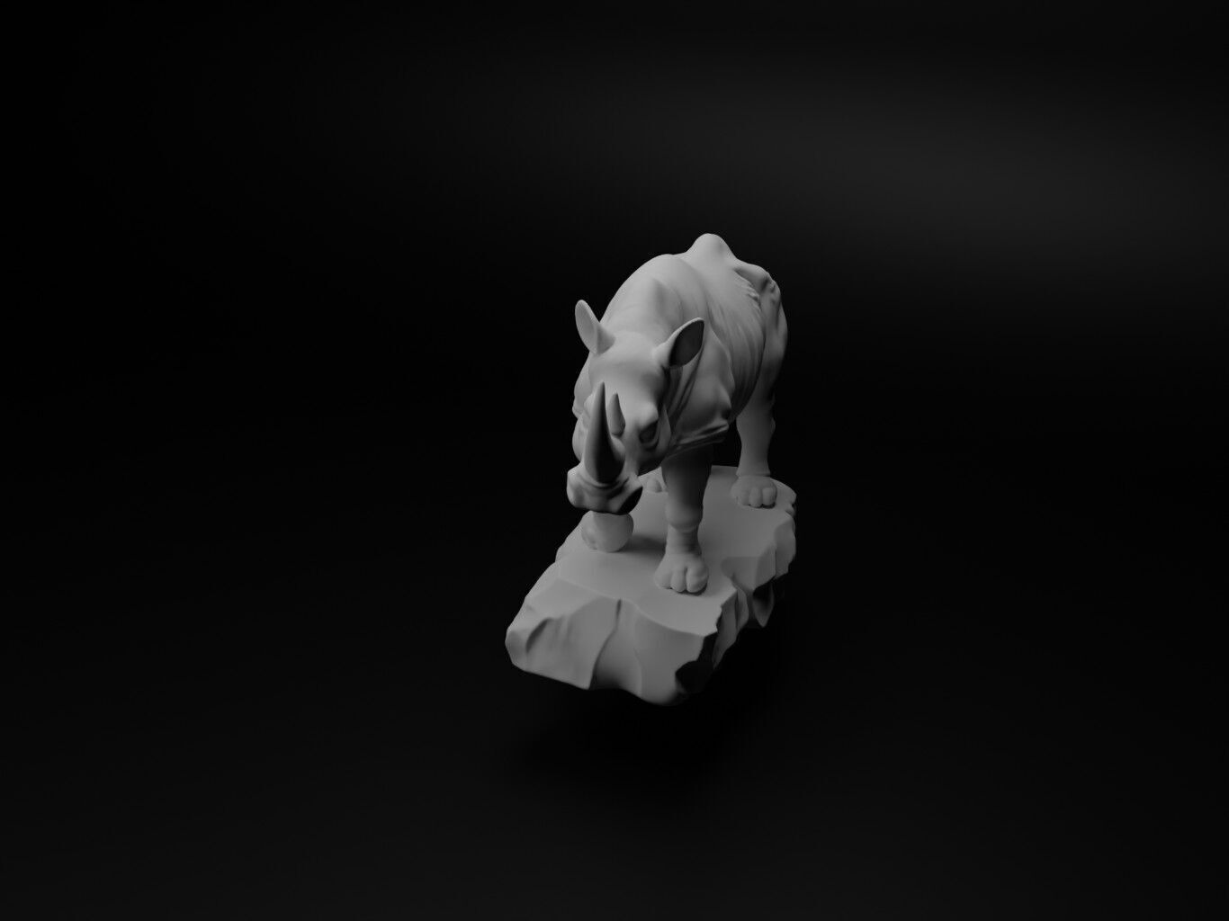 Rhinoceros Animal Figure 3D print model_1