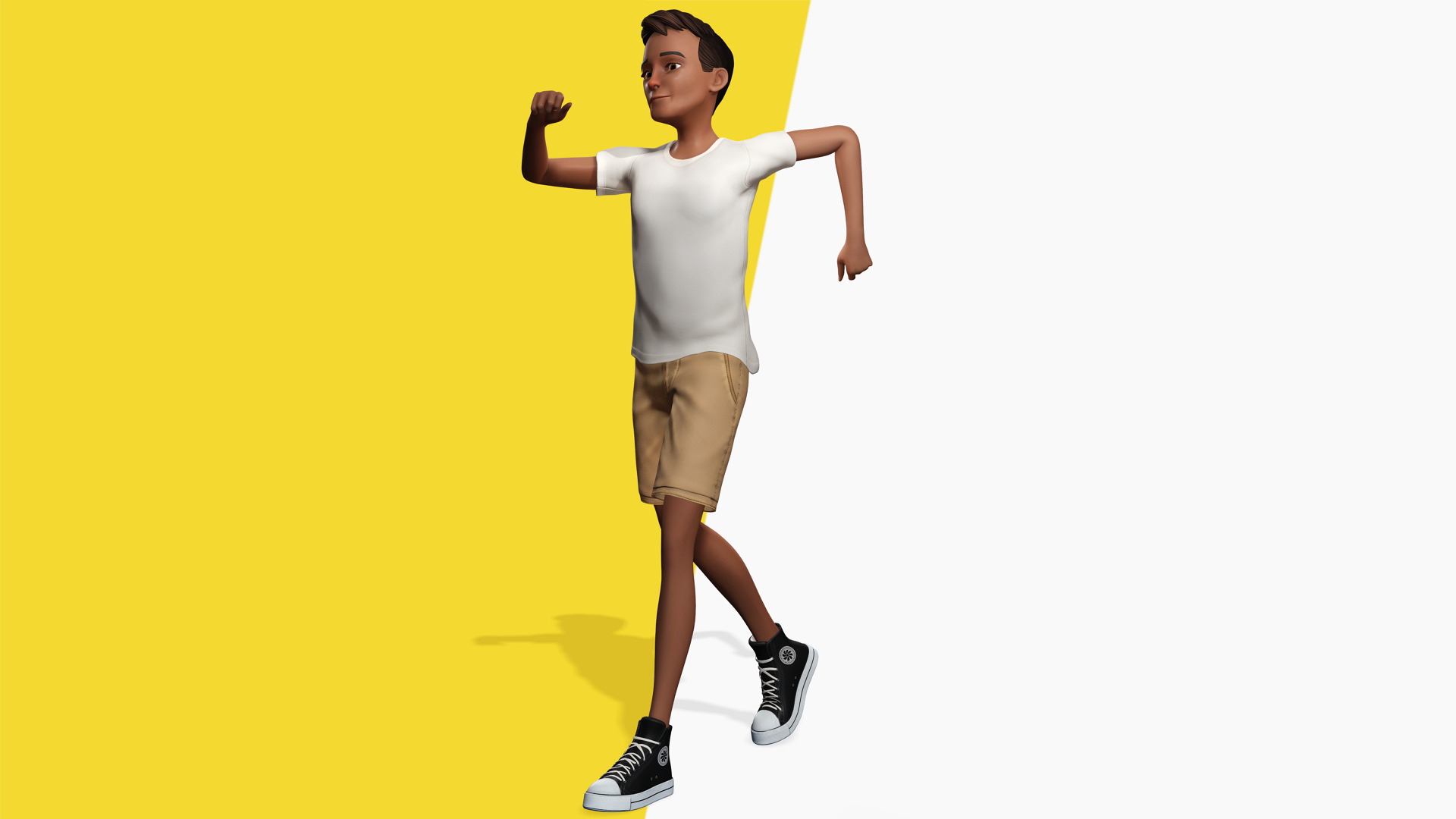 Relaxed and Cool Look Stylized 3D Young Male Character Low-poly 3D model_12