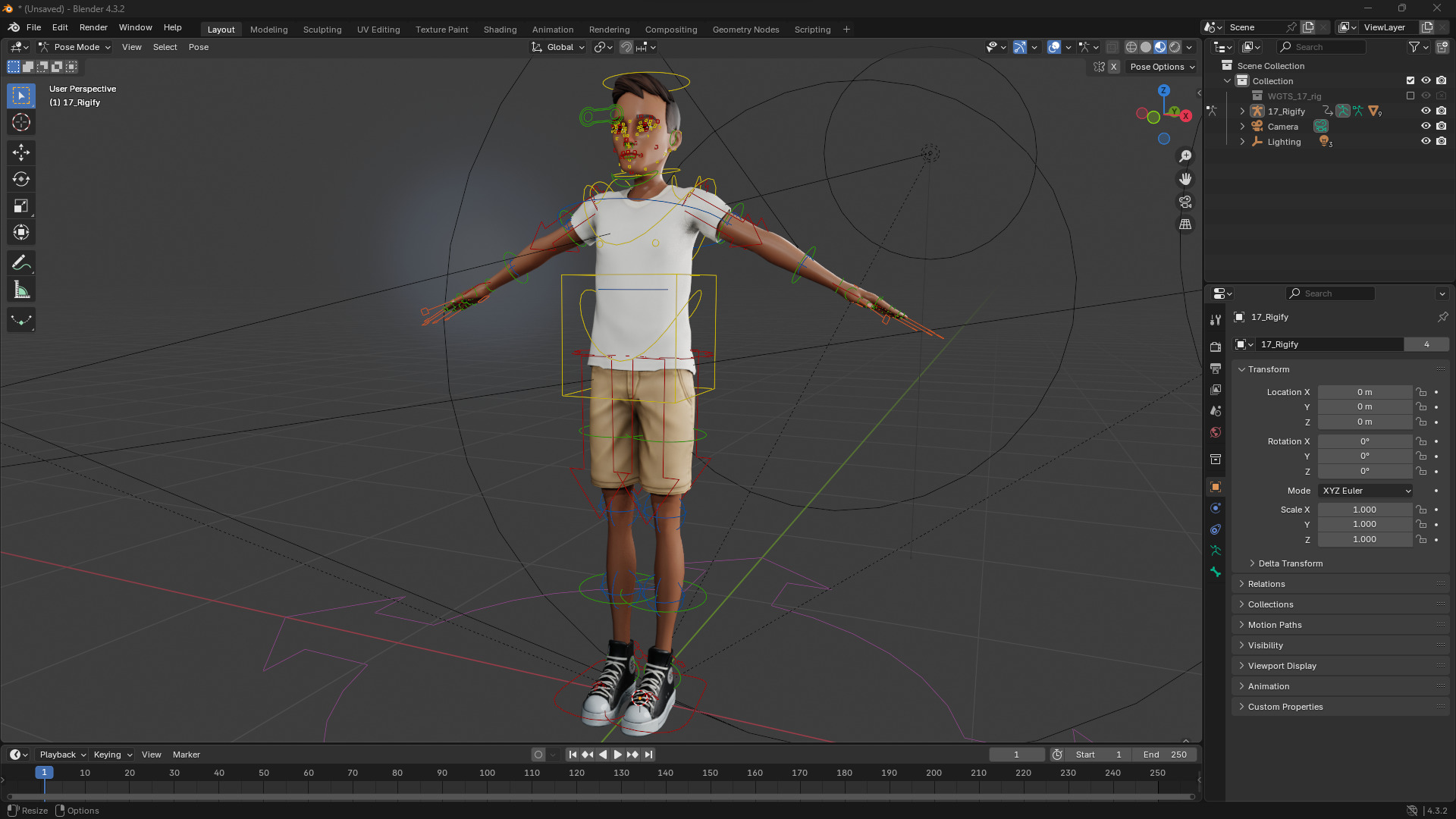 Relaxed and Cool Look Stylized 3D Young Male Character Low-poly 3D model_15