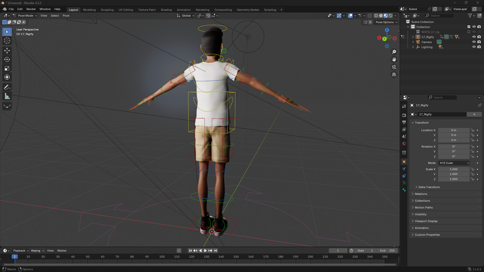 Relaxed and Cool Look Stylized 3D Young Male Character Low-poly 3D model_16