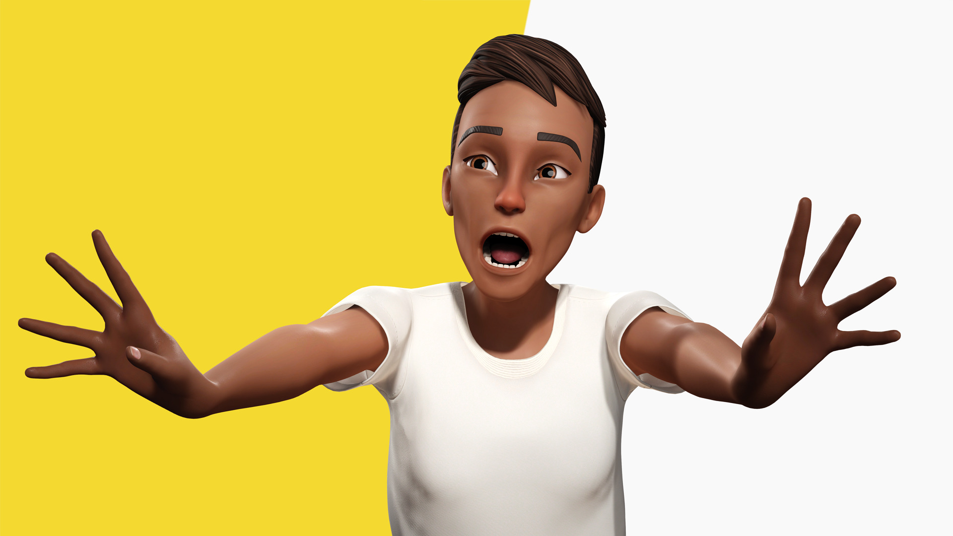 Relaxed and Cool Look Stylized 3D Young Male Character Low-poly 3D model_10