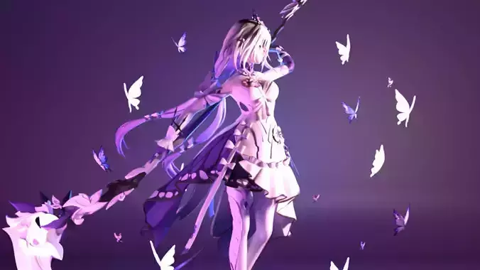 Castorice - Honkai Star Rail Game Figurine for 3D Printing