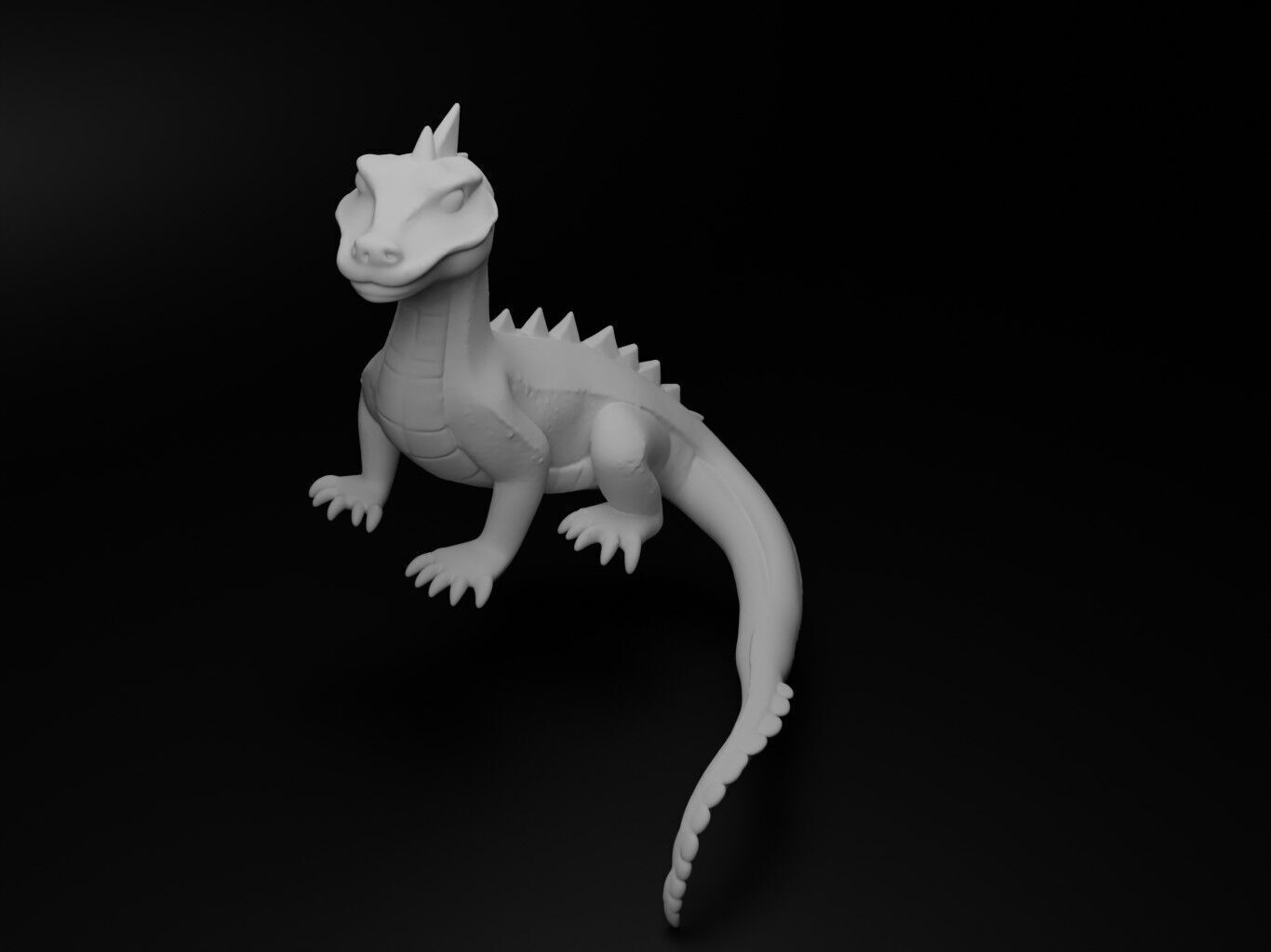 Salamander Animal Figure 3D print model_2