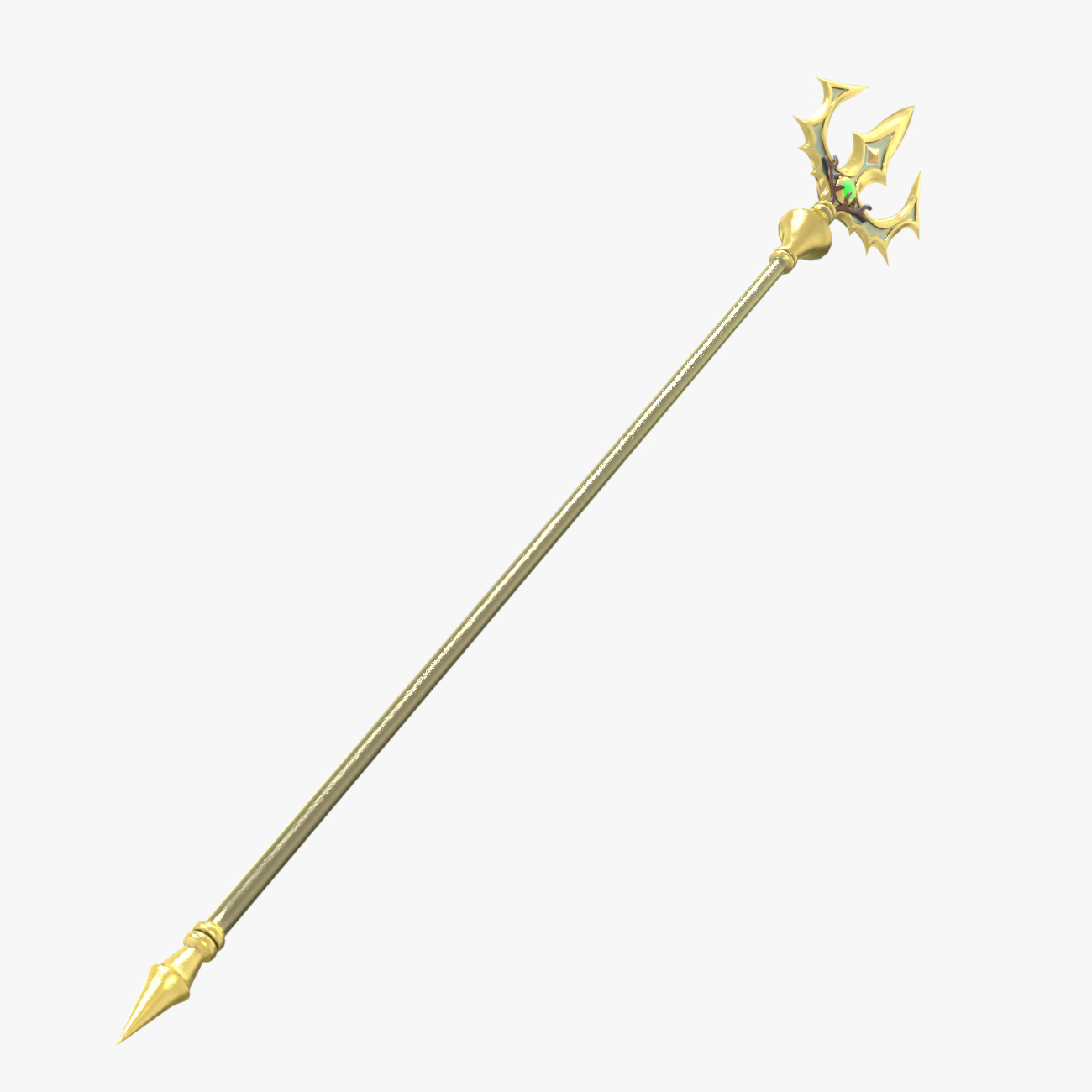 Poseidon The Sea King Rigged Low-poly 3D model_12