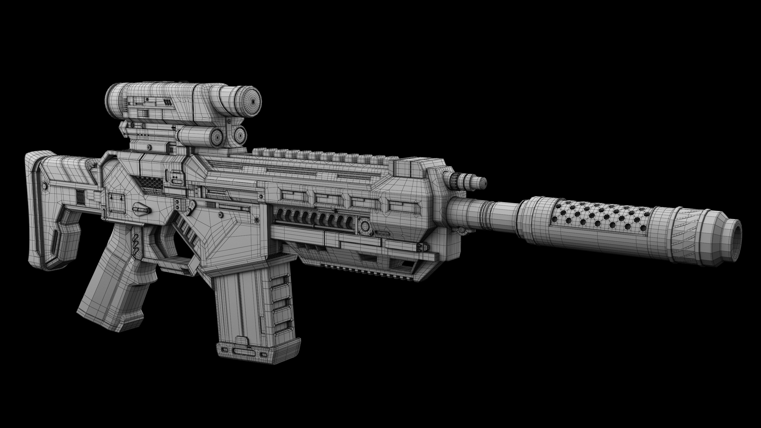 AX-7 Assault Rifle 3D model_6
