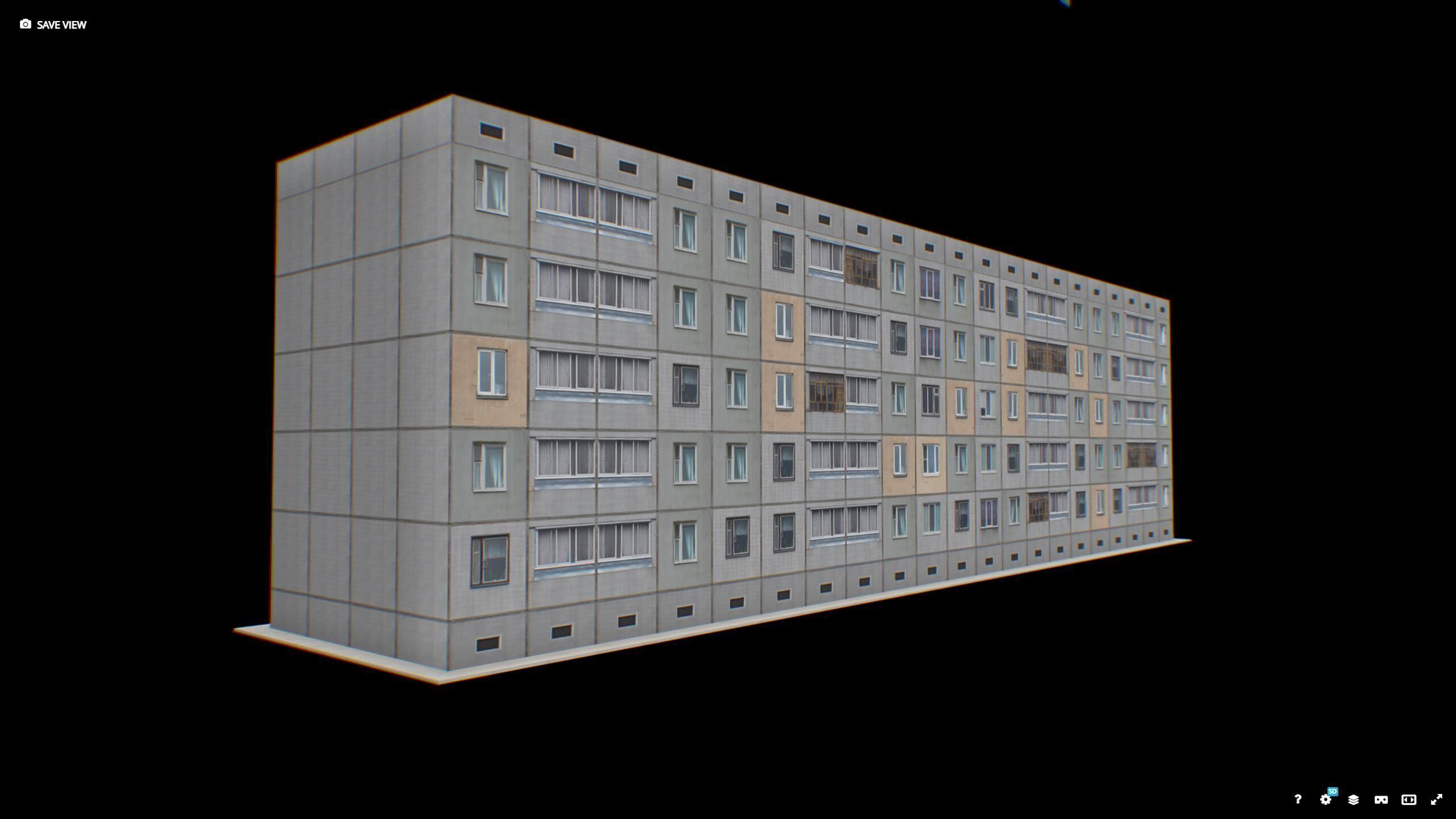 P0040 Panel prefabricated house Low-poly 3D model_3
