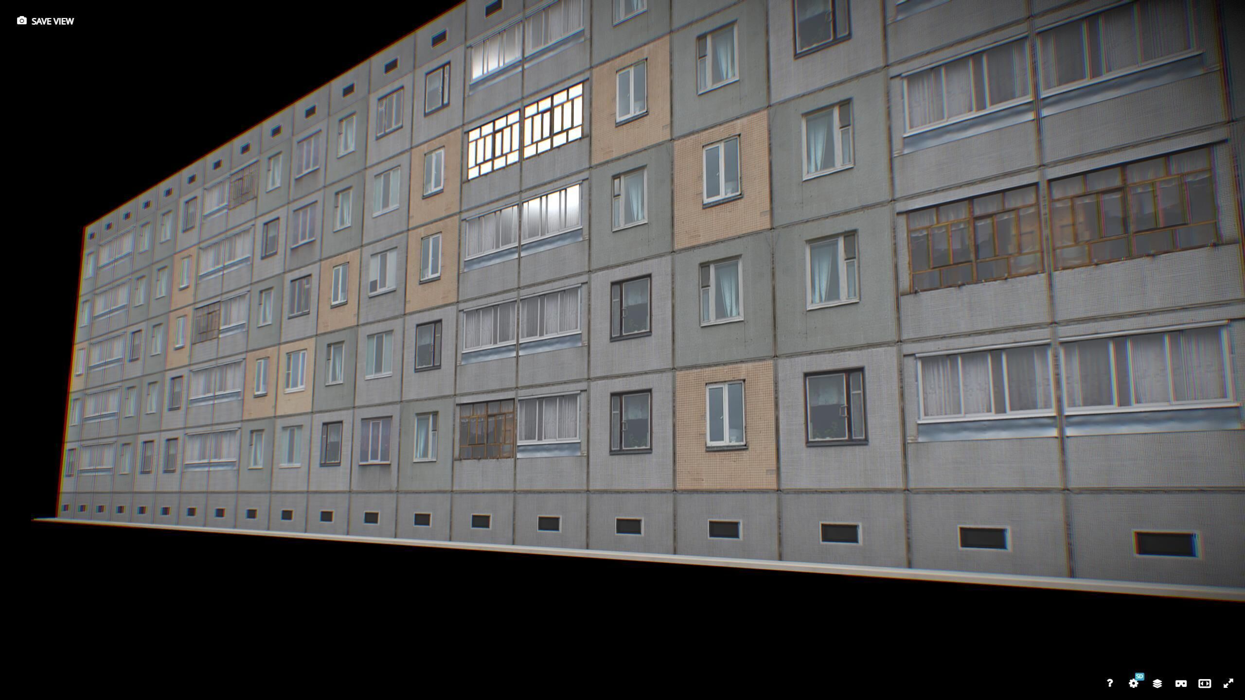 P0040 Panel prefabricated house Low-poly 3D model_4